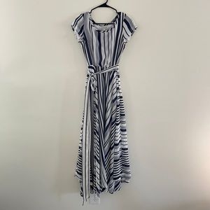 Shabby Apple Maxi Dress, Navy White, XS